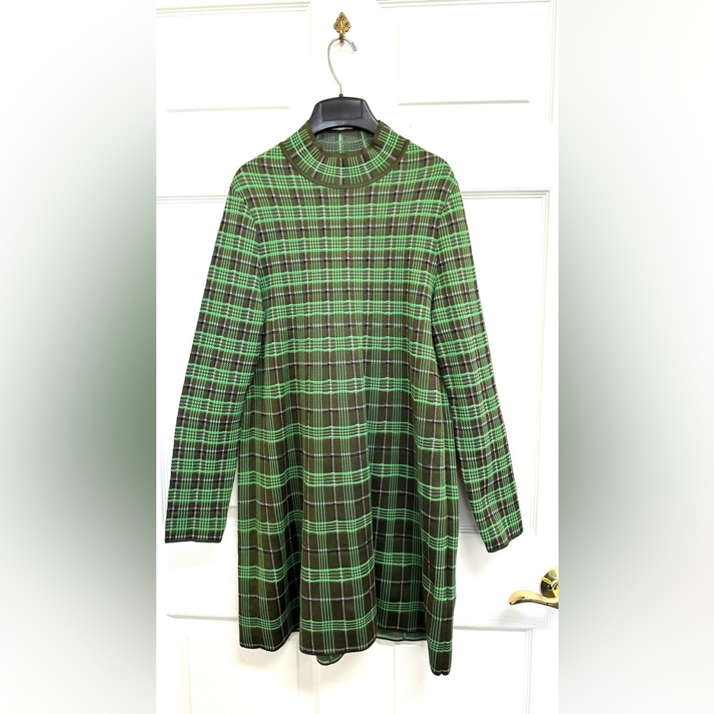 Rare‼️Exquisite‼️EUC Missoni Green/BrownPink Weave 60’s style Midi Dress/Sweater - Picture 6 of 16